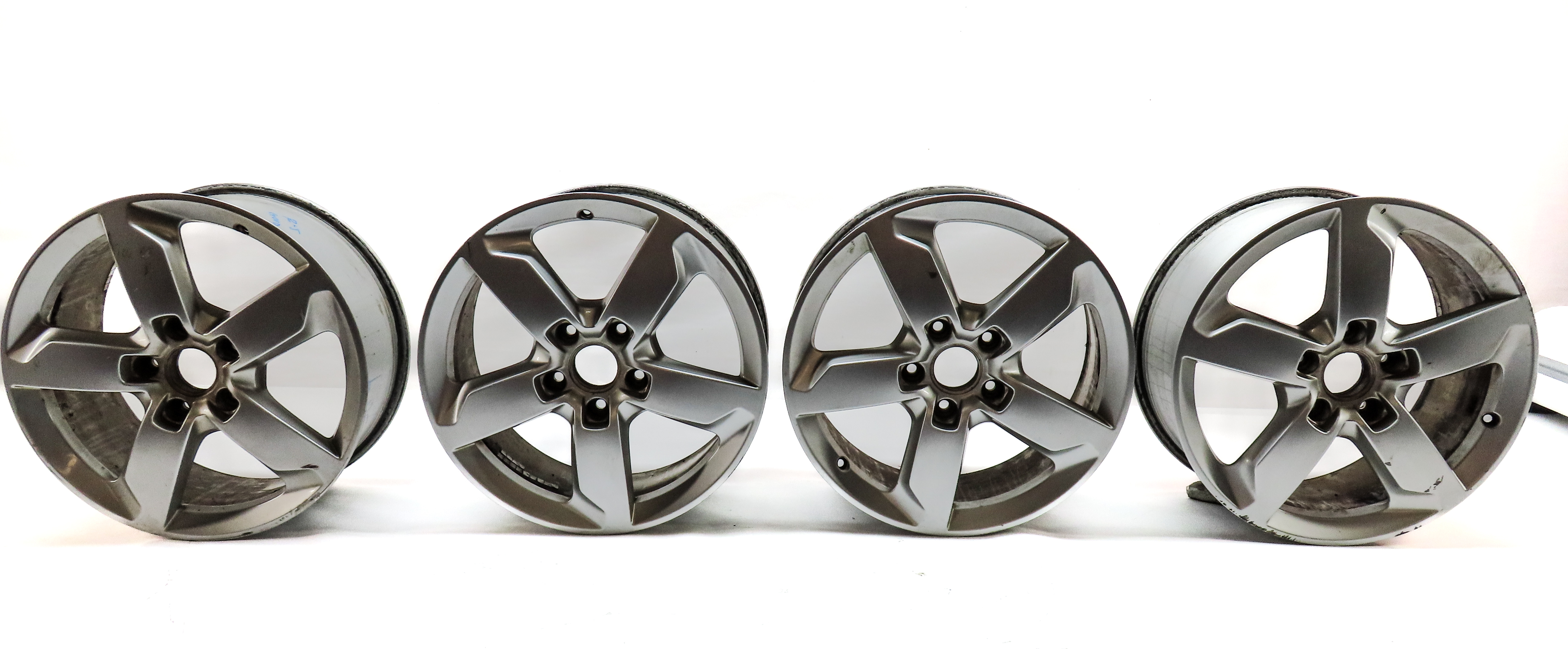 2014-2015 AUDI Q7 (4L) 19x8.5 ALUMINUM ALLOY 5-SPOKE WHEEL RIM SET/4 — exact item pictured